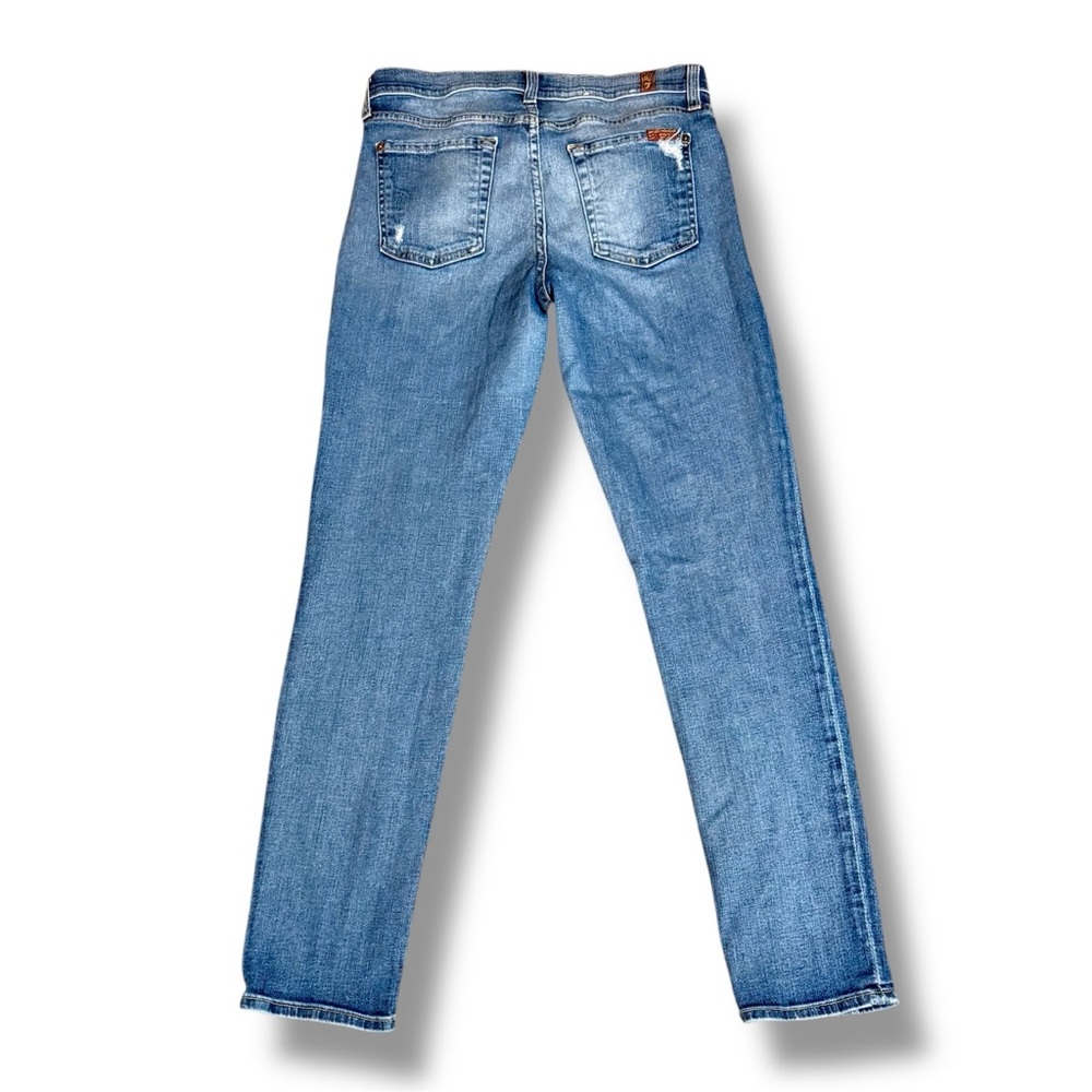 7 for All Mankind 'The Slim Cigarette' Light-Wash Skinny Jeans - Picture 3 of 6
